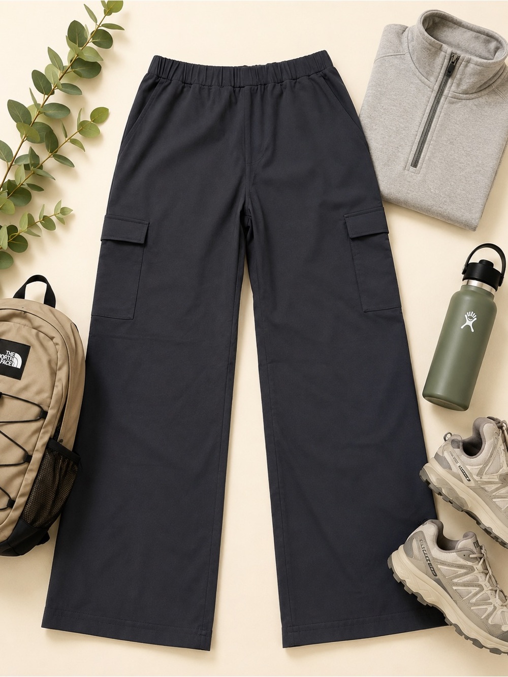 ZYIA Active Presidio Peak Cargo Pants Black XXL NWT Wide Leg